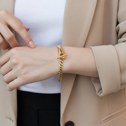 [Royal&Vicky]Myrna Gliederketten-Armreif in Gold