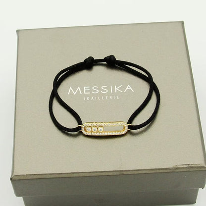 [Royal Jewellery]Messika Care(s) pink cord pavé bracelet