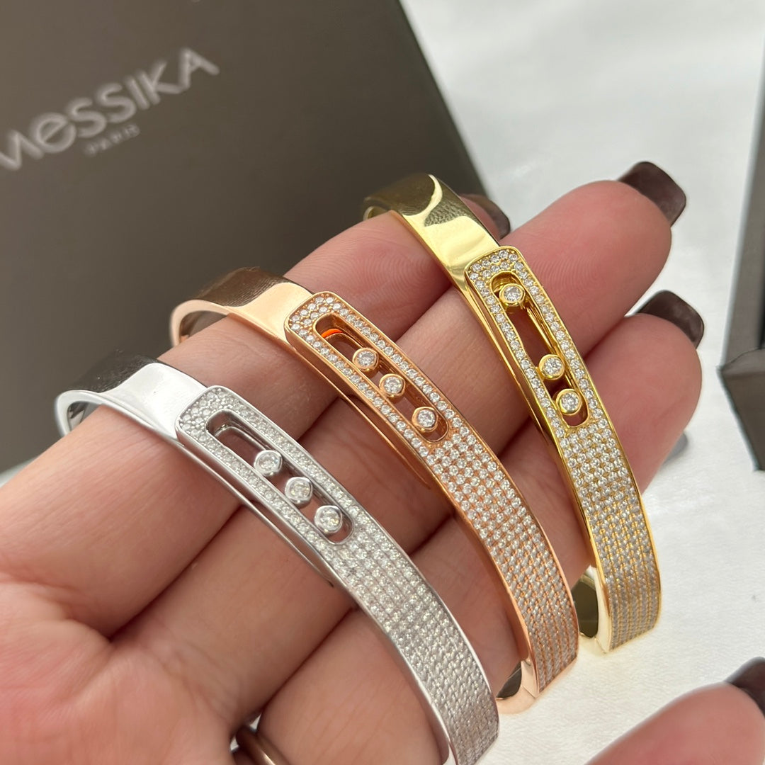 [Royal Jewellery]Move Noa Rose Gold Pavé Diamond Bangle Bracelet