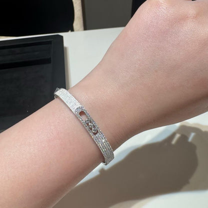 [Royal Jewellery]Move Noa Ciselé half pavé bangle