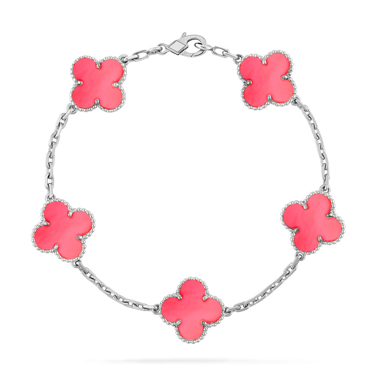 [Royal Jewellery] CLOVER 5 MOTIFS  PINK MOP BRACELET COLLECTION