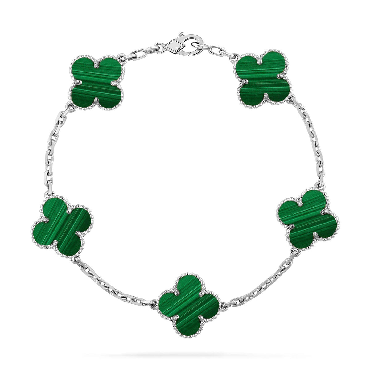 [Royal Jewellery] CLOVER 5 MOTIF MALACHITE BRACELET COLLECTION