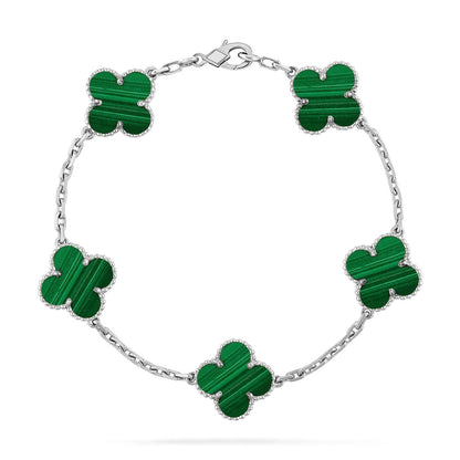 [Royal Jewellery] CLOVER 5 MOTIF MALACHITE BRACELET COLLECTION