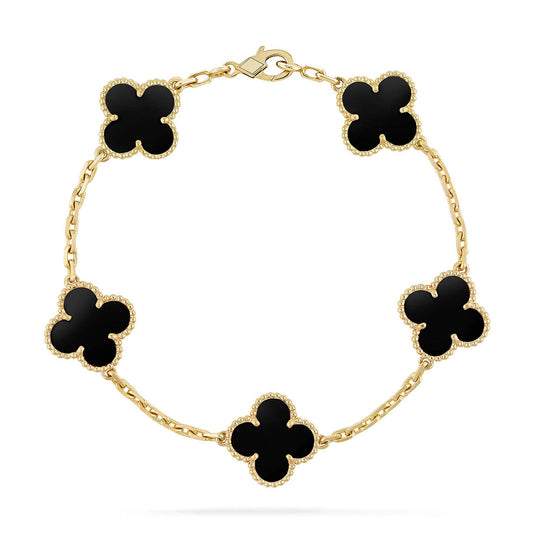 [Royal Jewellery] CLOVER 5 MOTIF ONYXS BRACELET COLLECTION