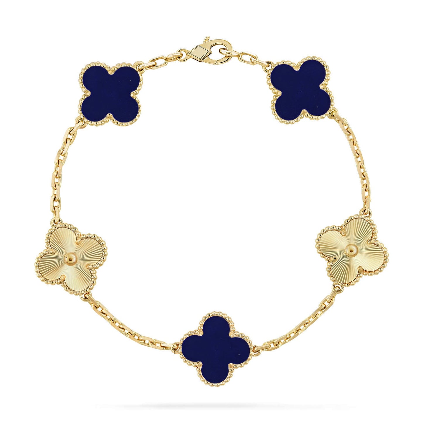 [Royal Jewellery]CLOVER 5 MOTIF LAPIS LAZULI BRACELET COLLECTION