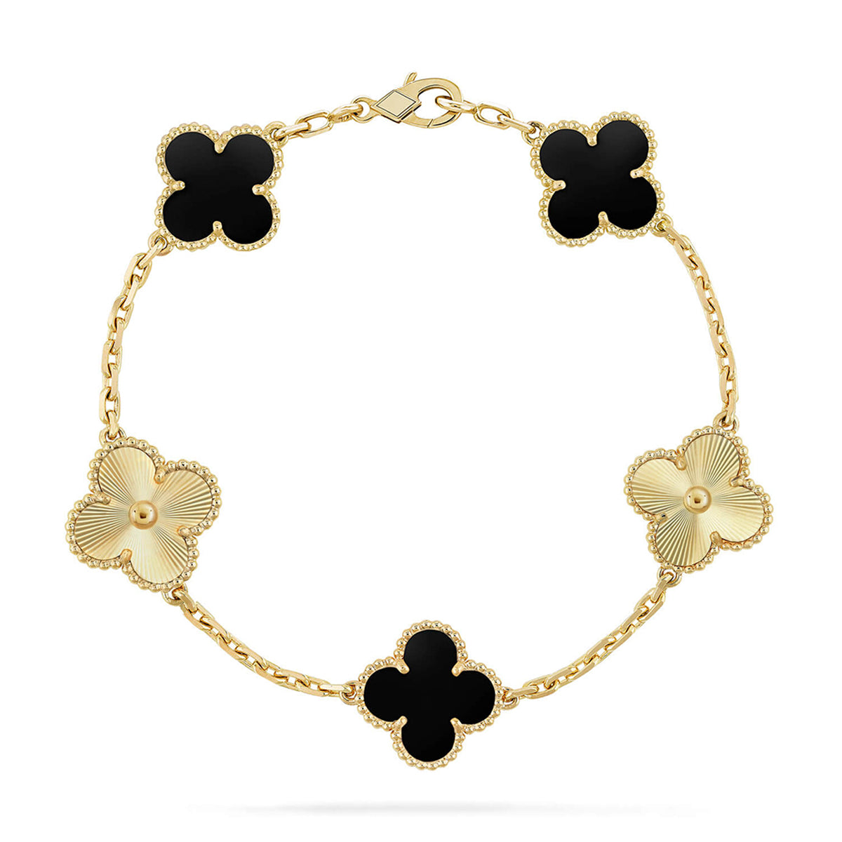 [Royal Jewellery] CLOVER 5 MOTIF ONYXS BRACELET COLLECTION