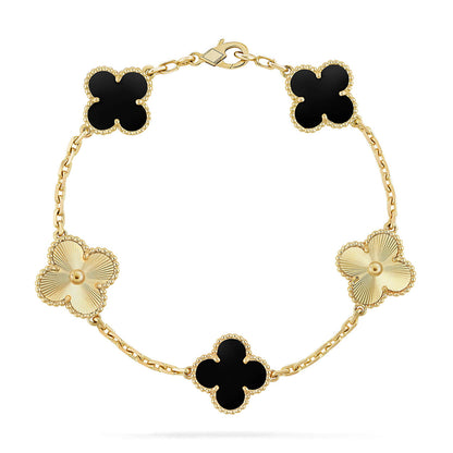 [Royal Jewellery] CLOVER 5 MOTIF ONYXS BRACELET COLLECTION