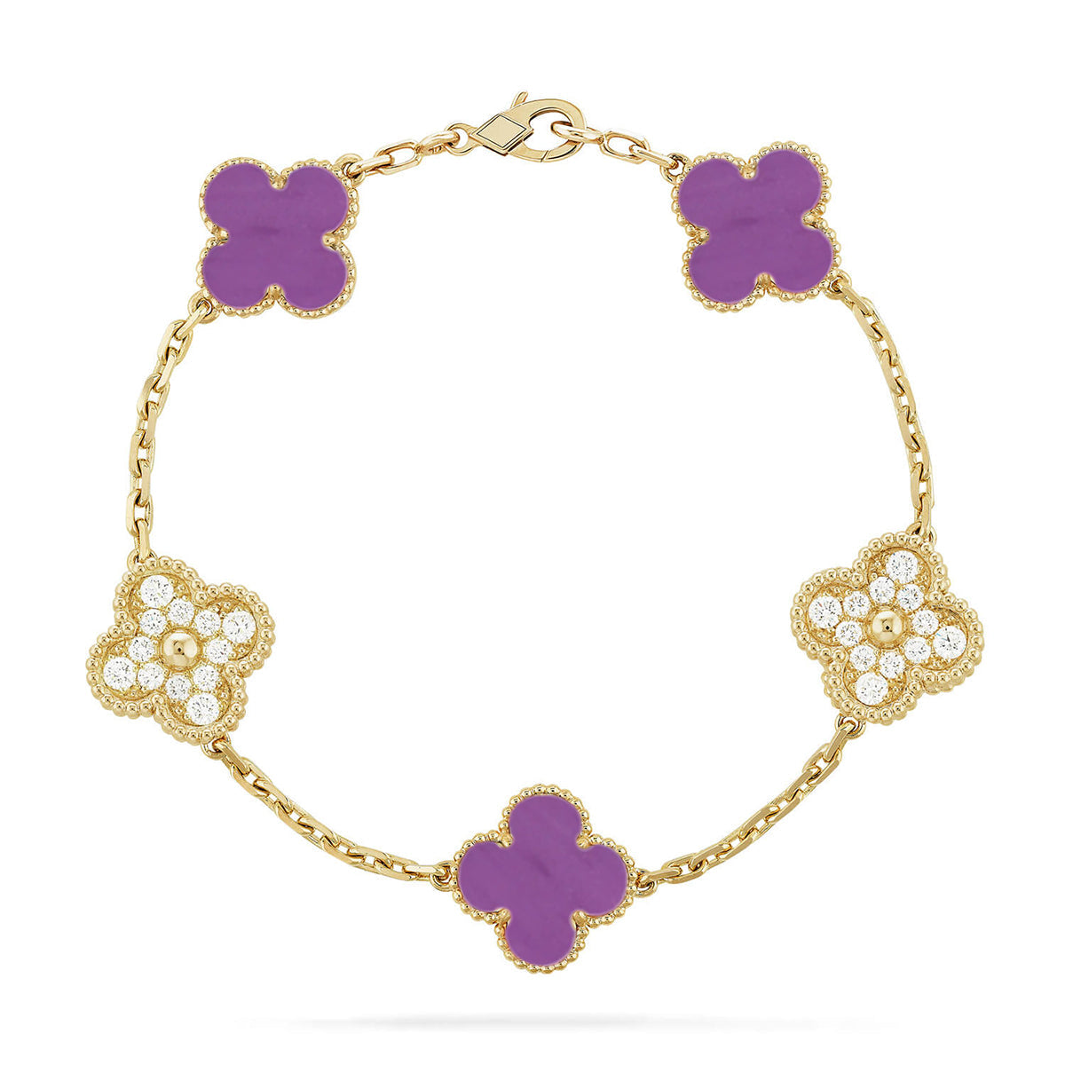 [Royal Jewellery] CLOVER 5 MOTIF VIOLET BRACELET COLLECTION