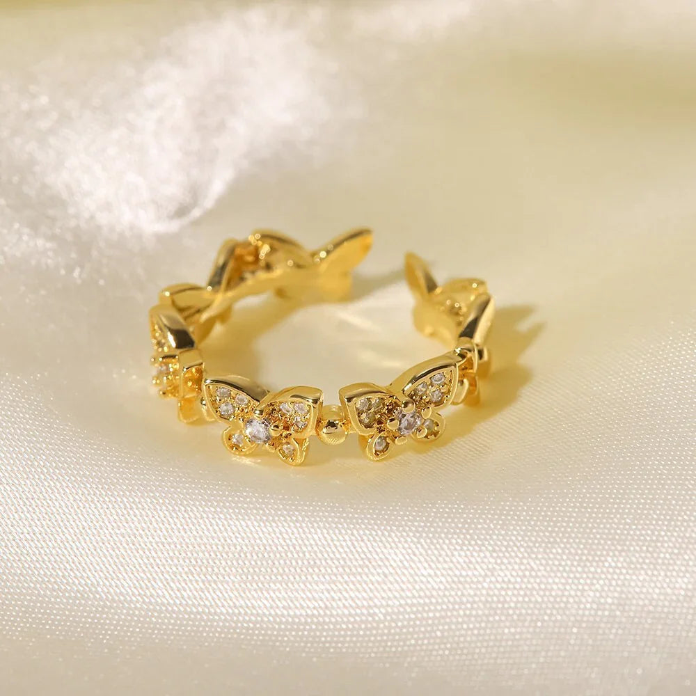 [Royal&Vicky]Colleen Butterfly Gold Ring