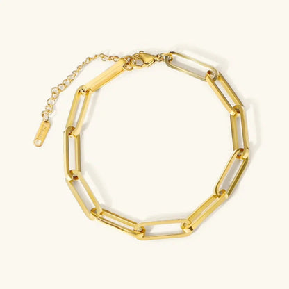 [Royal&Vicky]Asta Gold Paperclip Chain Bracelet