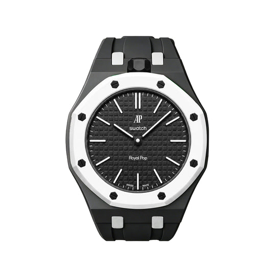 Oak Pop Exklusives Schwarz-Weißes Silikonarmband