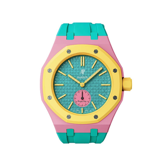 Oak Pop Exklusives rosa-grünes Silikonarmband