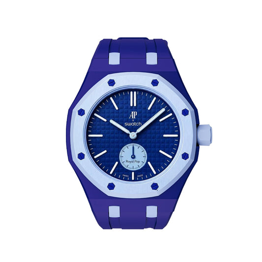 Oak Pop Exklusives dunkelblaues und hellblaues Silikonarmband