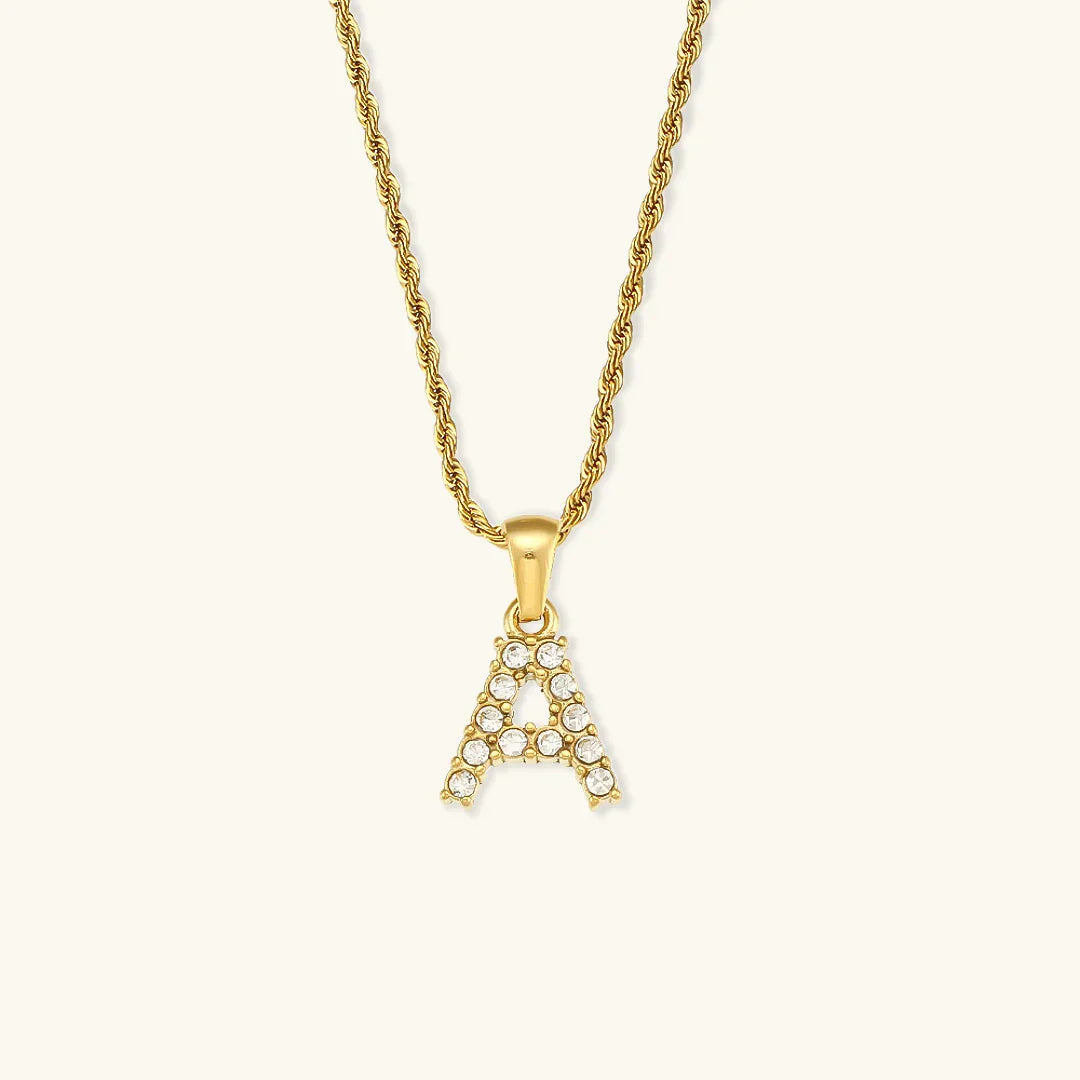 [Royal&Vicky]Maeve Buchstaben Initial Diamant Halskette