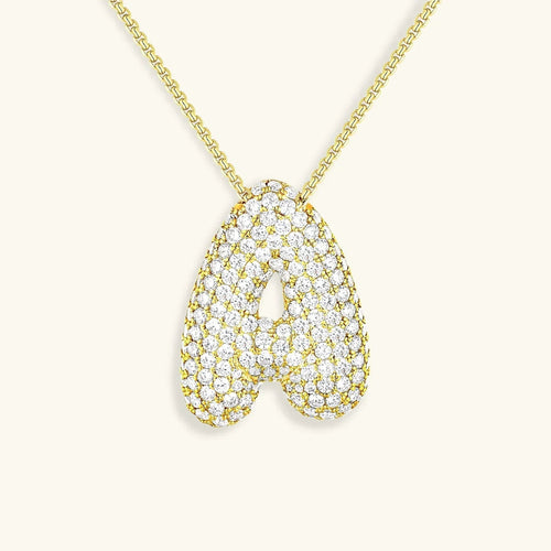 [Royal&Vicky] Bubble-Initialen-Diamantkette