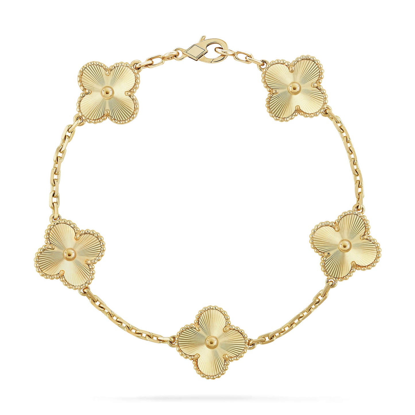 [ROYAL]CLOVER 5 FLOWERS LASER BRACELET