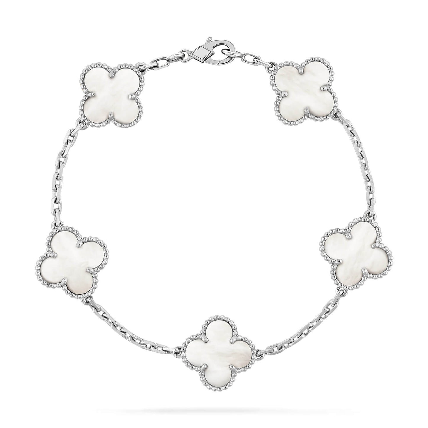 [Royal Jewellery]CLOVER SILVER MOP 5 MOTIF BRACELET