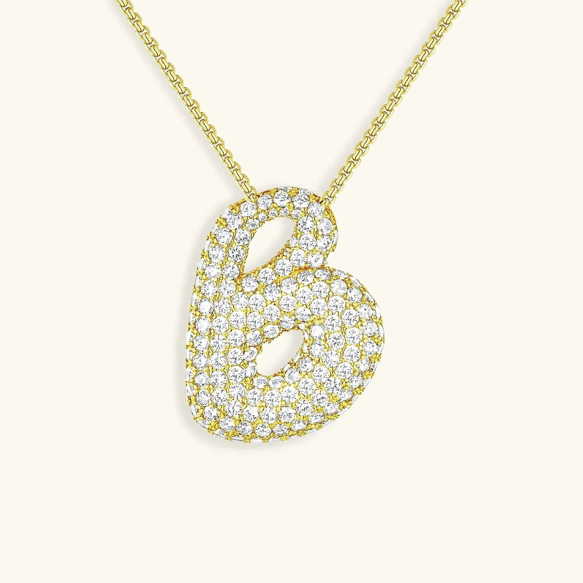 [Royal&Vicky] Bubble-Initialen-Diamantkette