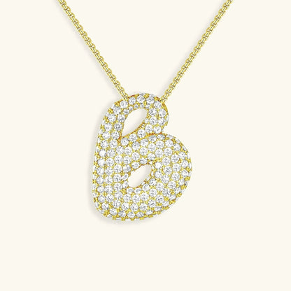 [Royal&Vicky] Bubble-Initialen-Diamantkette