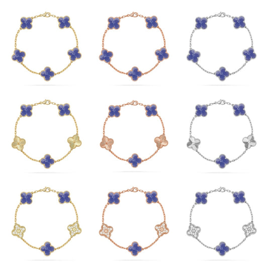 [Royal Jewellery]CLOVER 5 MOTIF BLUE VEINS BRACELET COLLECTION