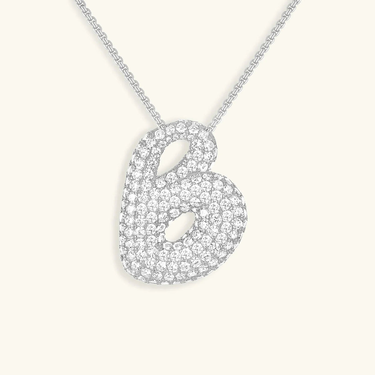 [Royal&Vicky] Bubble-Initialen-Diamantkette