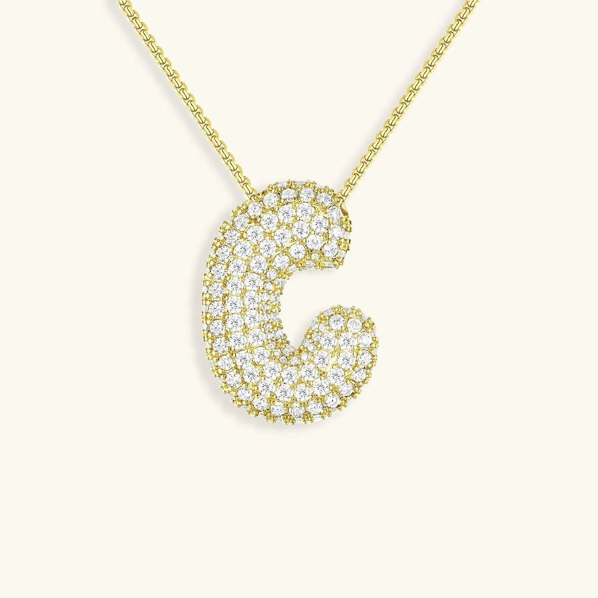 [Royal&Vicky] Bubble-Initialen-Diamantkette
