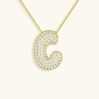 [Royal&Vicky] Bubble-Initialen-Diamantkette