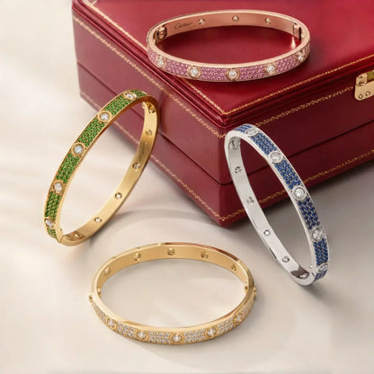 [Royal Jewellery]Classic 6.1mm Love Bracelet 10-Diamond Full Pavé