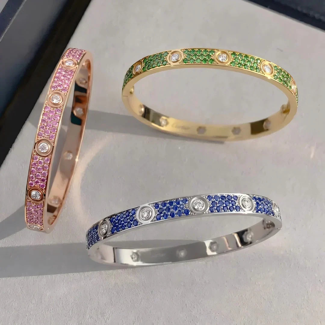 [Royal Jewellery]Classic 6.1mm Love Bracelet 10-Diamond Full Pavé