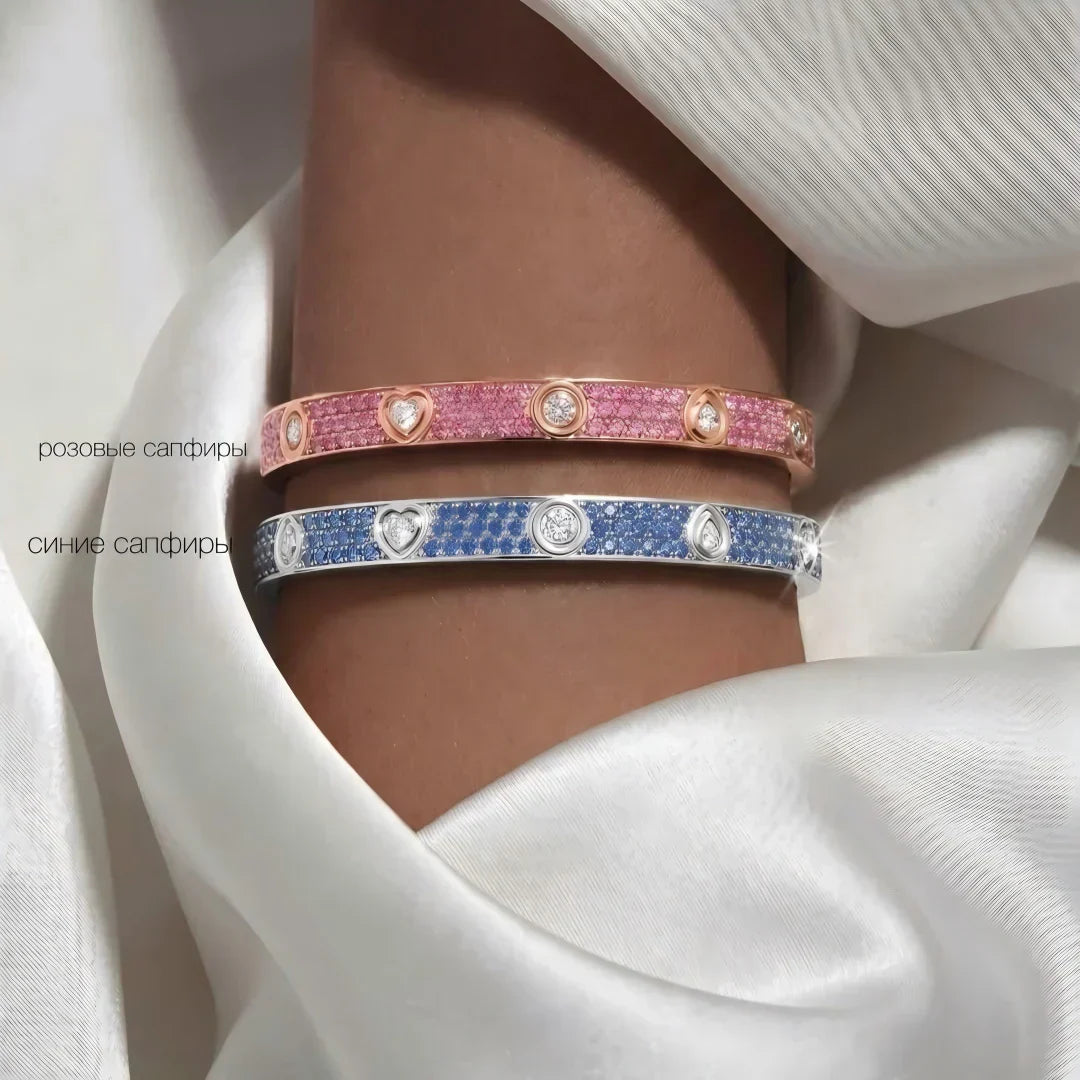 [Royal Jewellery]Classic 6.1mm Love Bracelet 10-Diamond Full Pavé