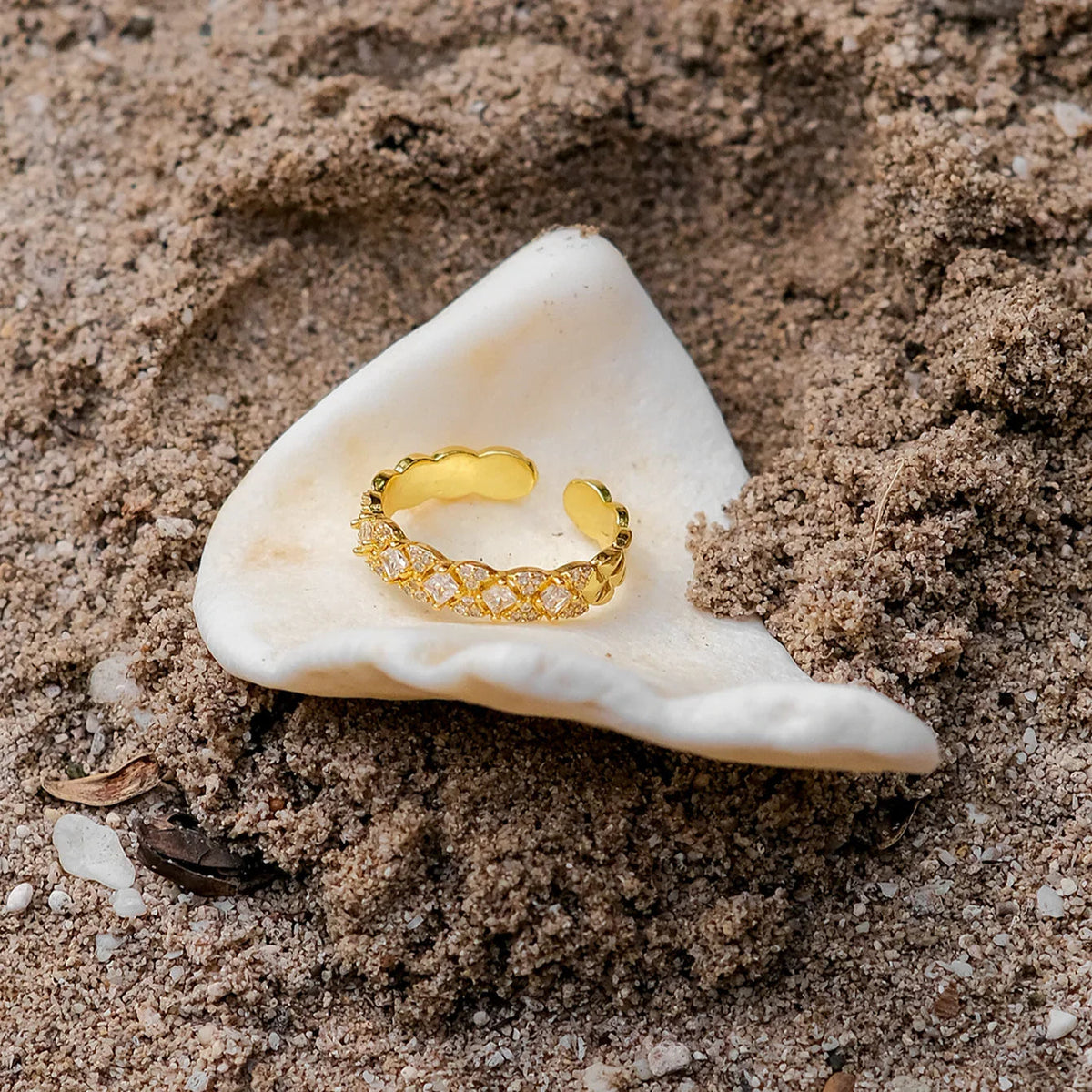 [Royal&Vicky]Camille Gold Patterned Ring