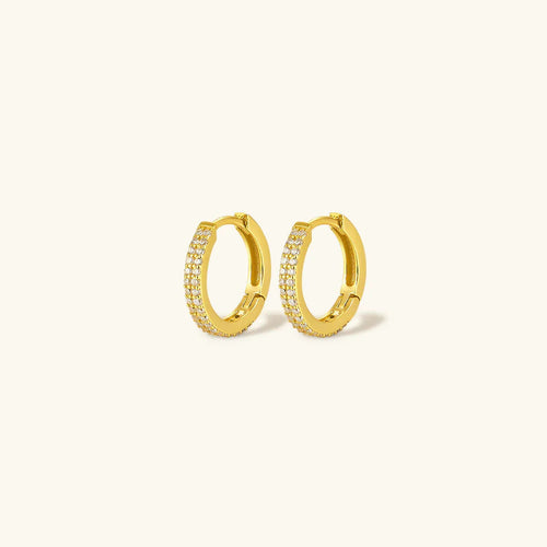 [Royal&Vicky]Cathy パヴェフープピアス