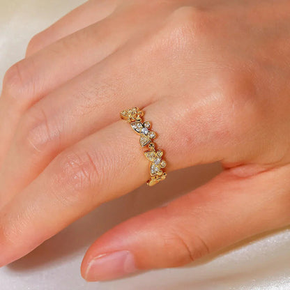 [Royal&Vicky]Colleen Butterfly Gold Ring