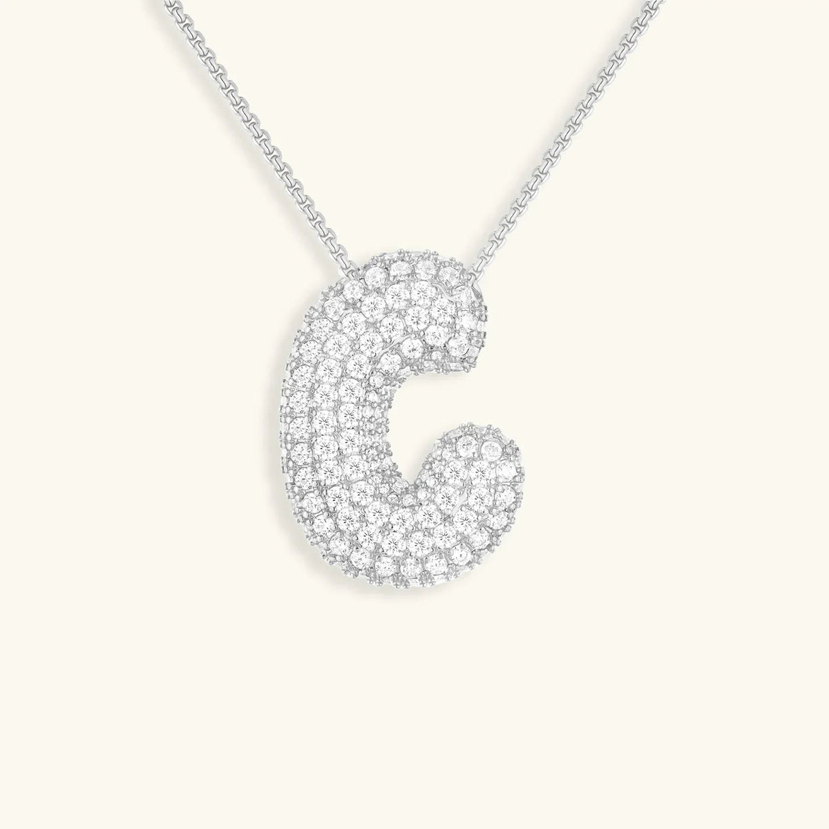 [Royal&Vicky] Bubble-Initialen-Diamantkette