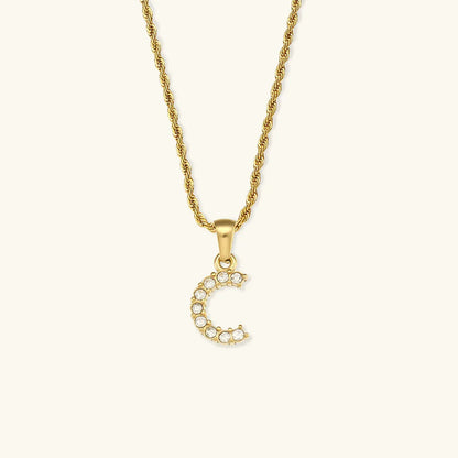 [Royal&Vicky]Maeve Buchstaben Initial Diamant Halskette