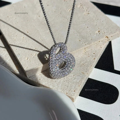 [Royal&Vicky] Bubble-Initialen-Diamantkette