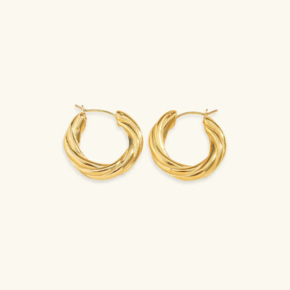 [Royal&Vicky]デニス ツイストフープピアス