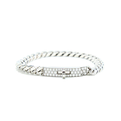 [Royal Jewellery]KELLY CHAIN SILVER DIAMOND BRACELET