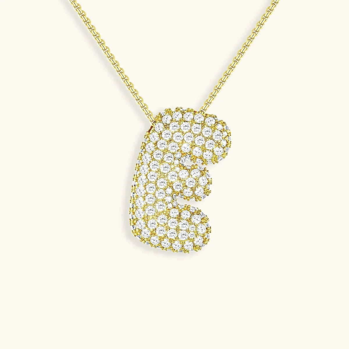 [Royal&Vicky] Bubble-Initialen-Diamantkette