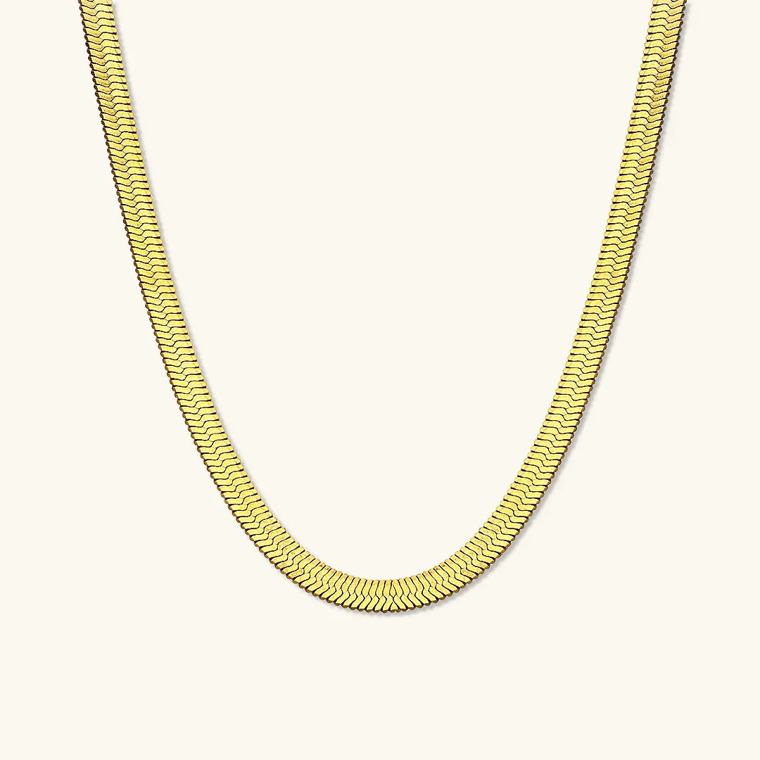 [Royal&Vicky] Gold-Fischgrät-Halskette Elysian