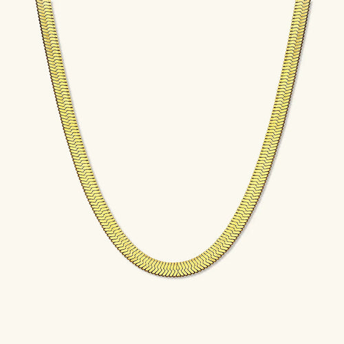 [Royal&Vicky] Gold-Fischgrät-Halskette Elysian