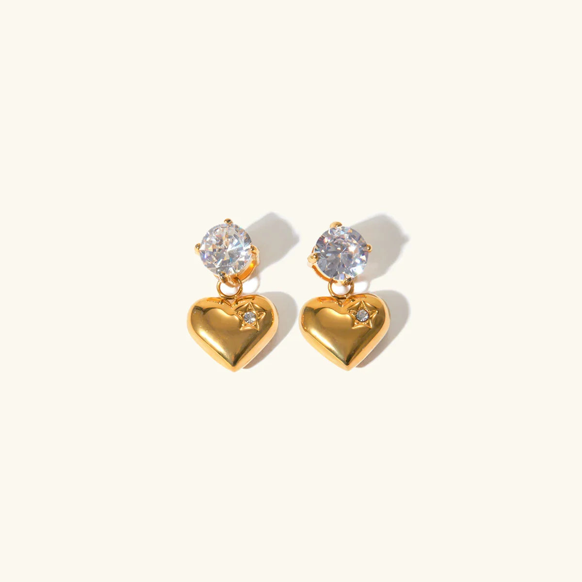 [Royal&Vicky]Emmeline Herz Goldohrringe