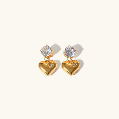 [Royal&Vicky]Emmeline Herz Goldohrringe