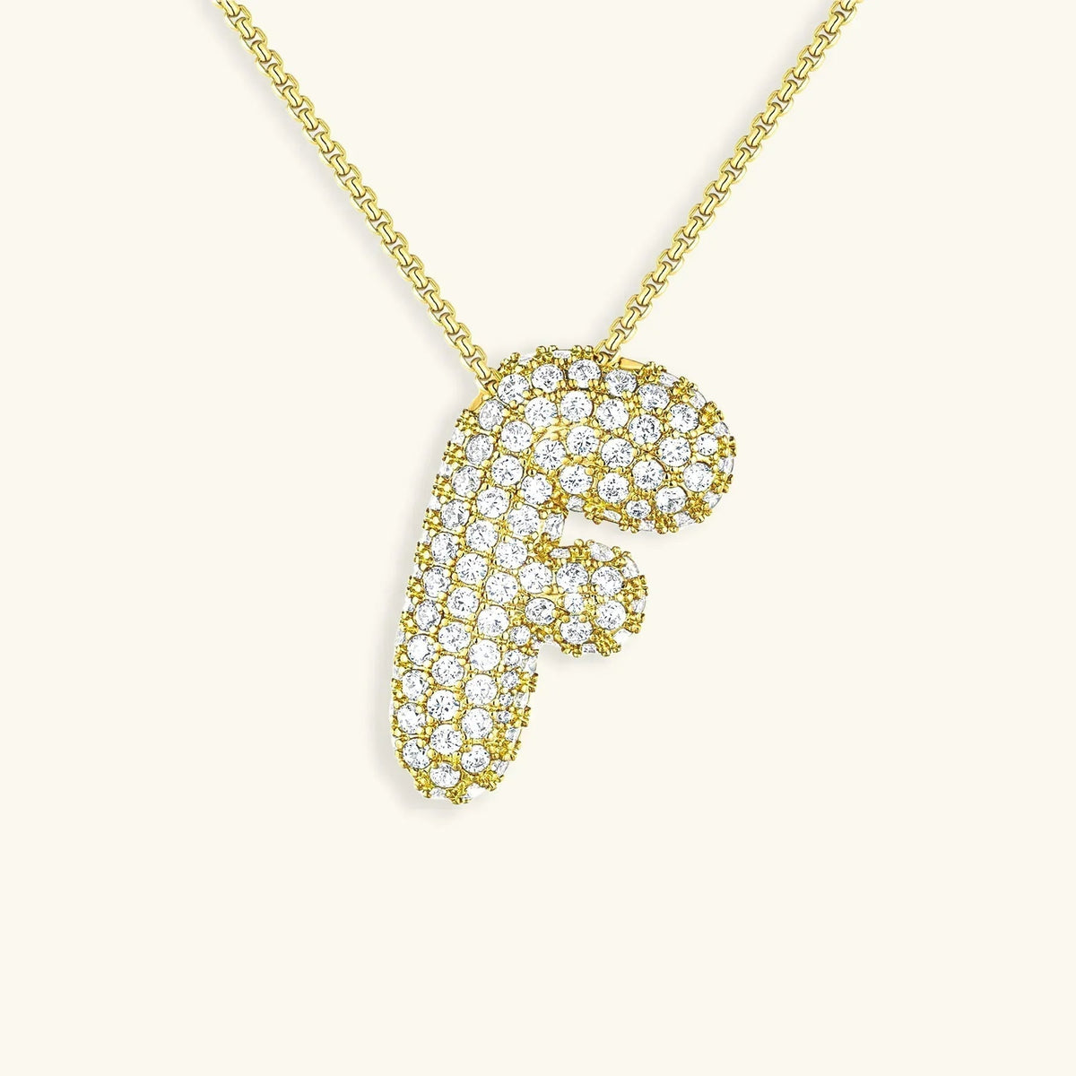 [Royal&Vicky] Bubble-Initialen-Diamantkette