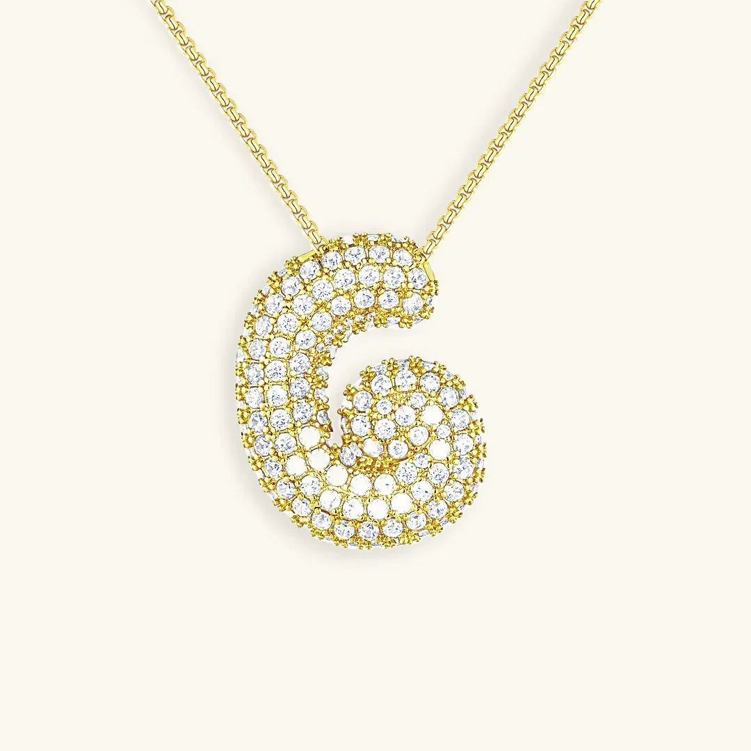 [Royal&Vicky] Bubble-Initialen-Diamantkette
