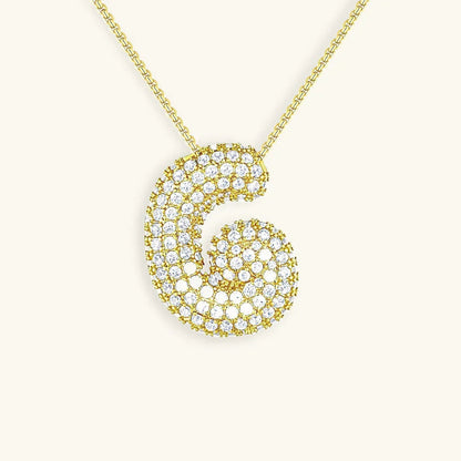 [Royal&Vicky] Bubble-Initialen-Diamantkette