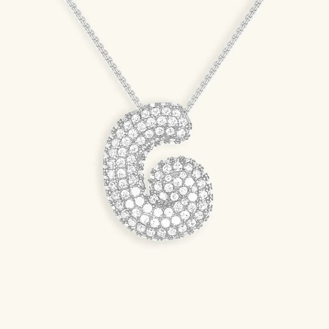 [Royal&Vicky] Bubble-Initialen-Diamantkette