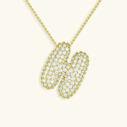 [Royal&Vicky] Bubble-Initialen-Diamantkette
