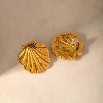 [Royal&Vicky]Bayside Gold Muschel Ohrringe