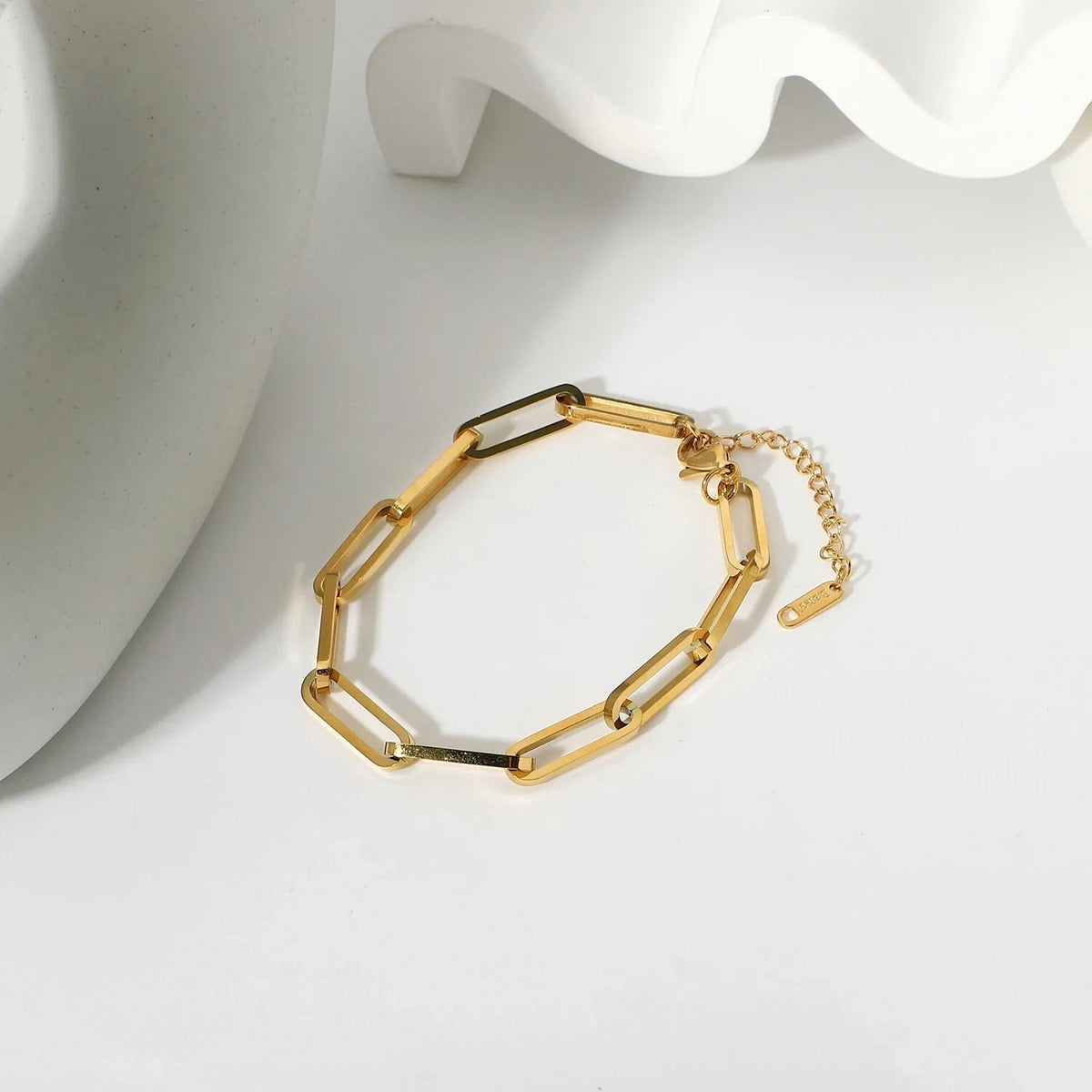 [Royal&Vicky]Asta Gold Paperclip Chain Bracelet